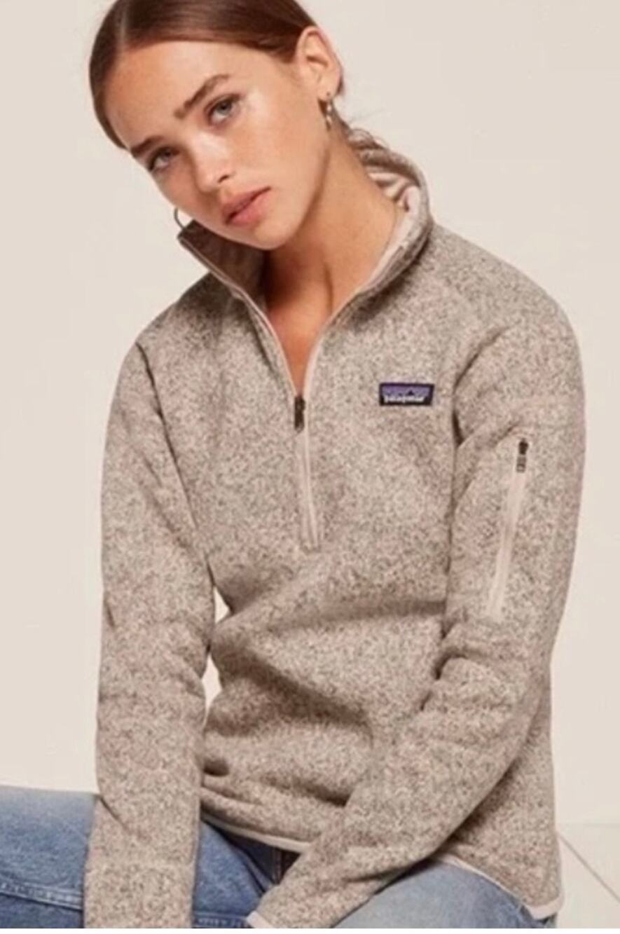 Patagonia Better Sweater 1/4-Zip Fleece Sweatshirt Pelican Sz M